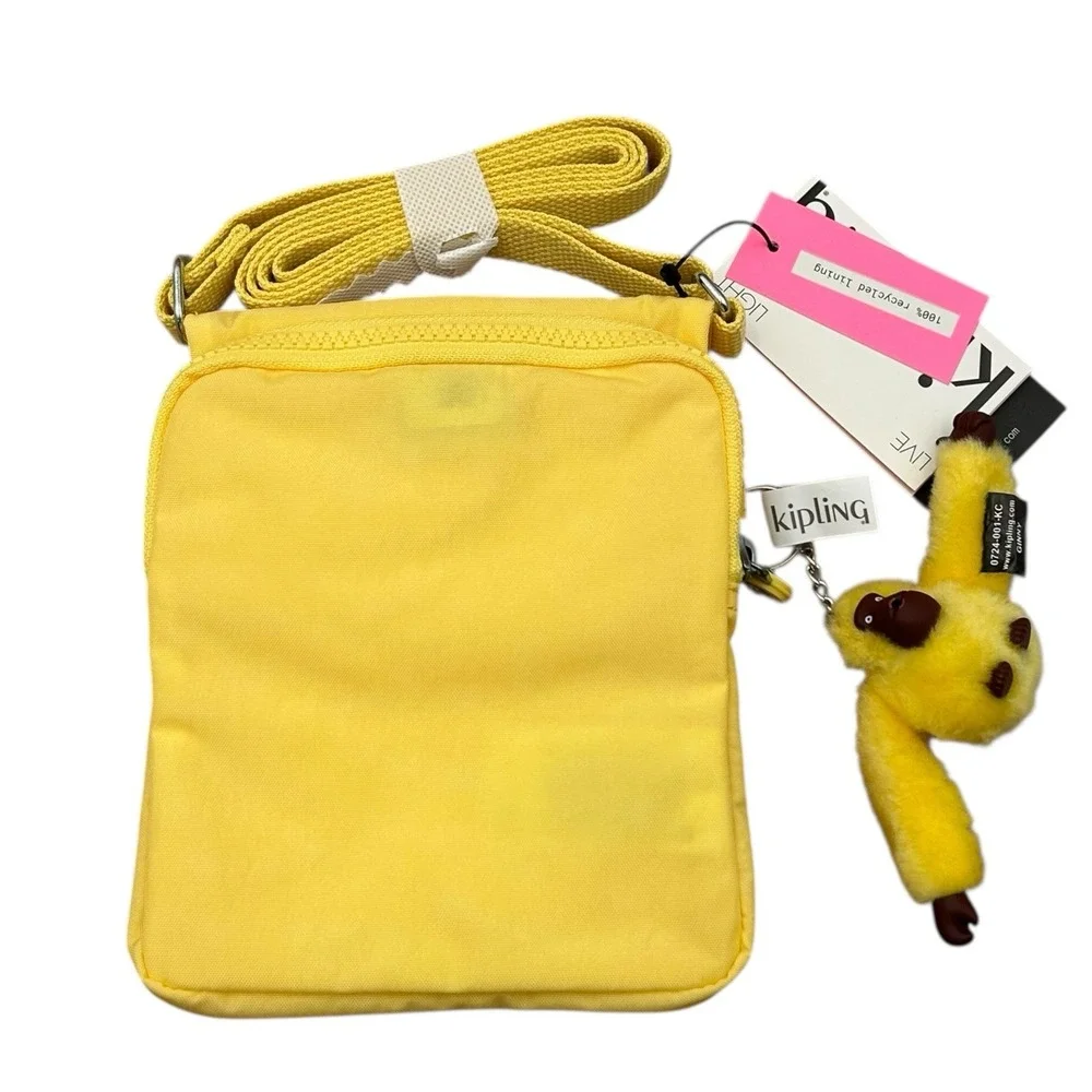 Kipling Eldorado Women's Small Nylon Crossbody Bag Yellow Butter Water Resistant